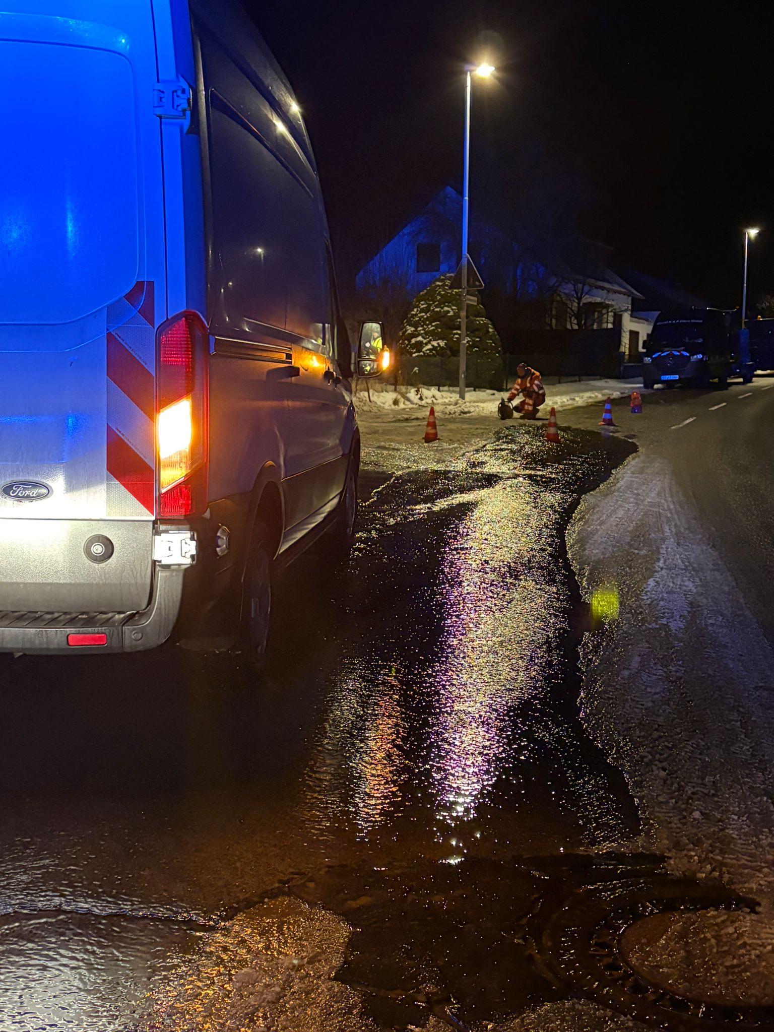Lageerkundung Wasserrohrbruch