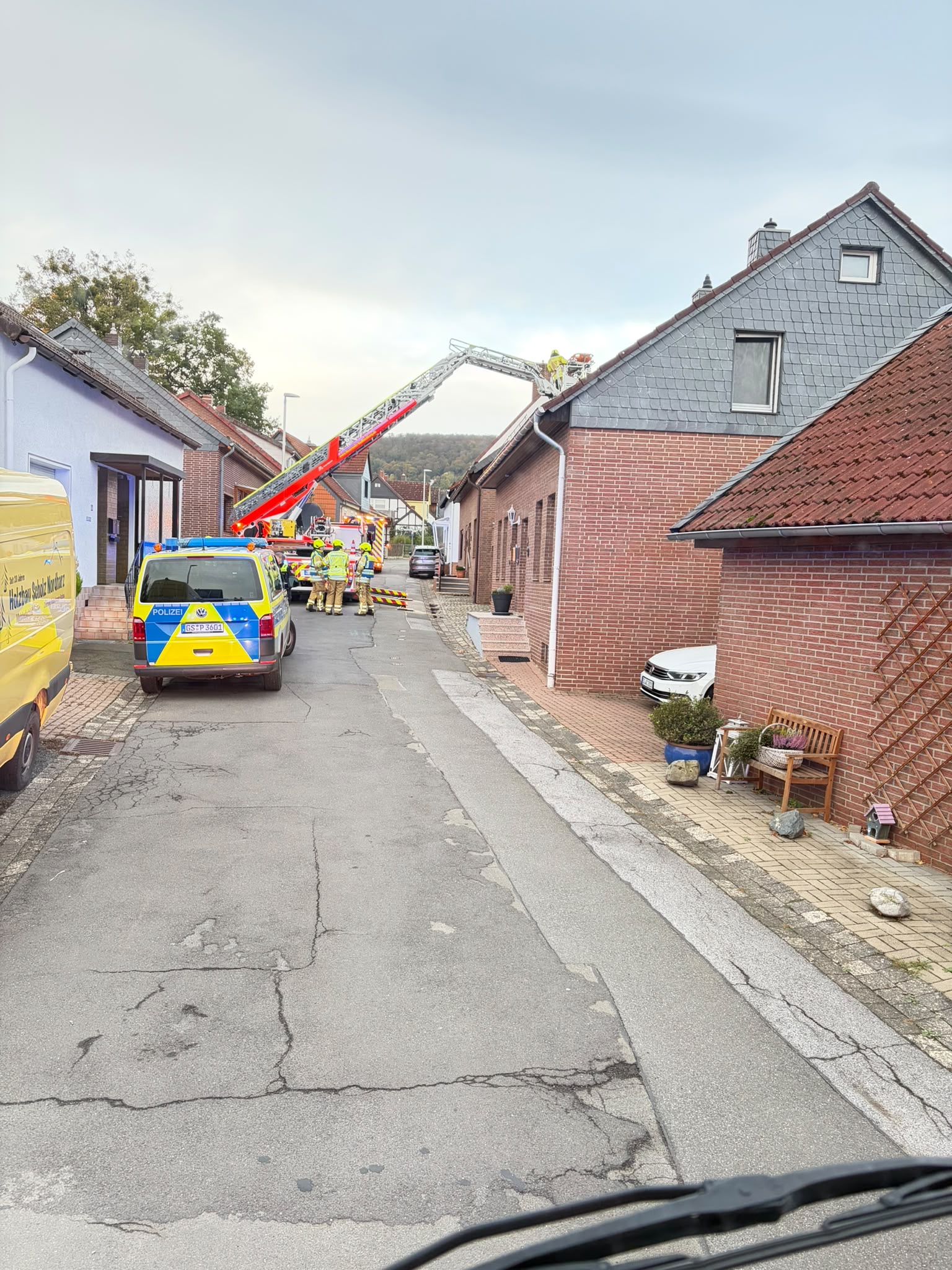 Patientenrettung mit der Drehleiter